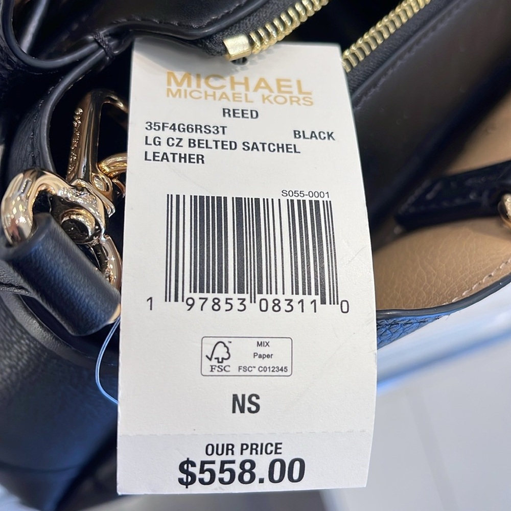 Michael Kors Mercer Large Top-Zip Belted Satchel Crossbody Center Zip Bag Purse - Picture 2 of 16